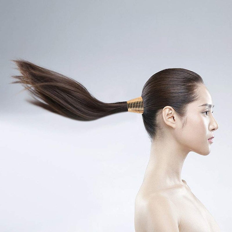 Suoirblss 4PCS Plastic With Teeth Circle Cuff Ponytail Cover Punk Hair Rings Ponytail Holder Hair Headwear for Lady Women - Image 3